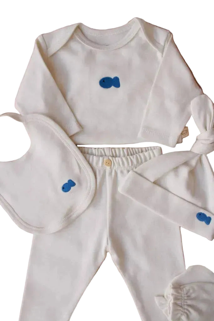 Fish Patterned 5 Piece Set