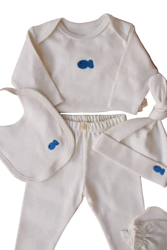Fish Patterned 5 Piece Set