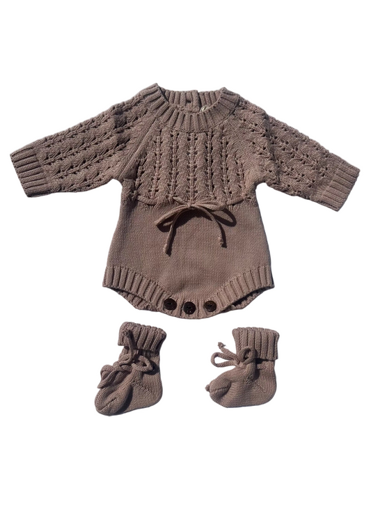Delicate Knit Romper Set