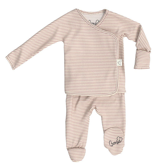 Berry Stripe Footie